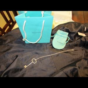 Tiffany and Co. Key pendant with 16" chain.