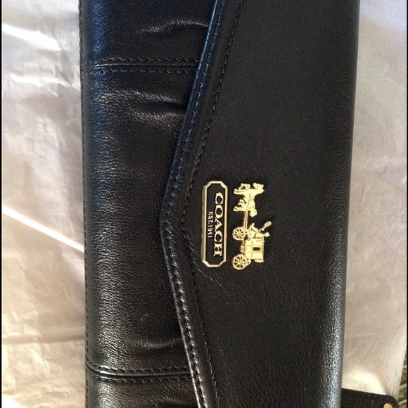 Coach wallet: Madison leather checkbook wallet