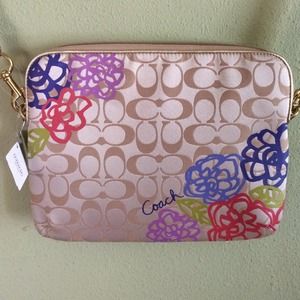 Authentic COACH tablet cross body bag