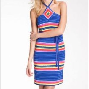 SOLD Trina Turk Stripe Halter Dress
