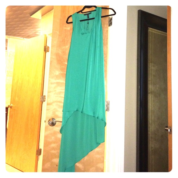 BCBG turquoise hi lo dress