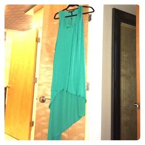 BCBG turquoise hi lo dress