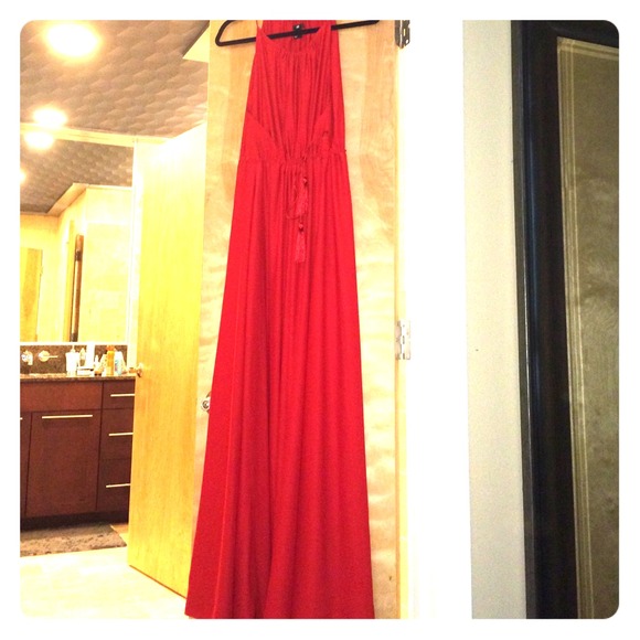 H&M red maxi