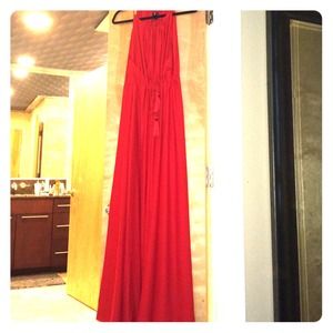 H&M red maxi