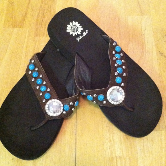 YellowBox turquoise flip flop