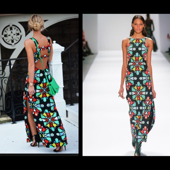 Mara Hoffman multicolor open back column dress