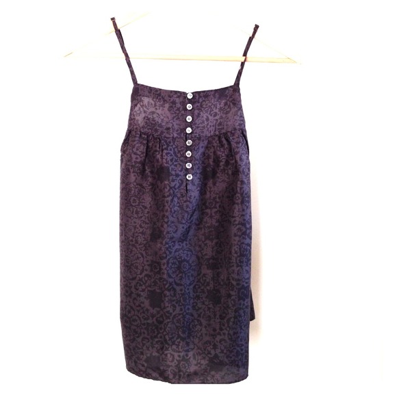 REDUCED - Theory silk gray with pattern tank.