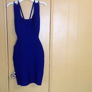 Royal blue bandage dress