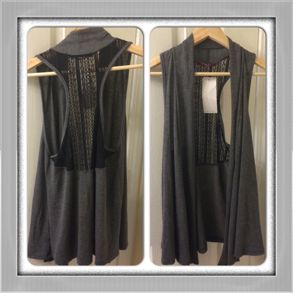 Racerback with Lace detail Sweater Vest!