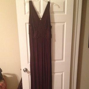 Brown plus size maxi dress