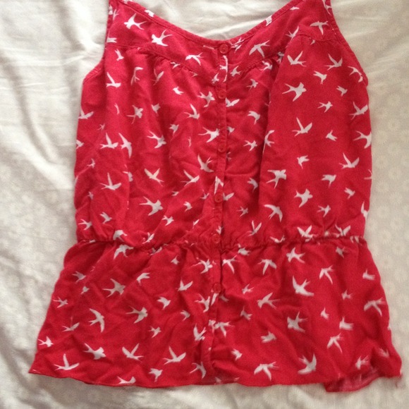 Hot Pink Birds Top