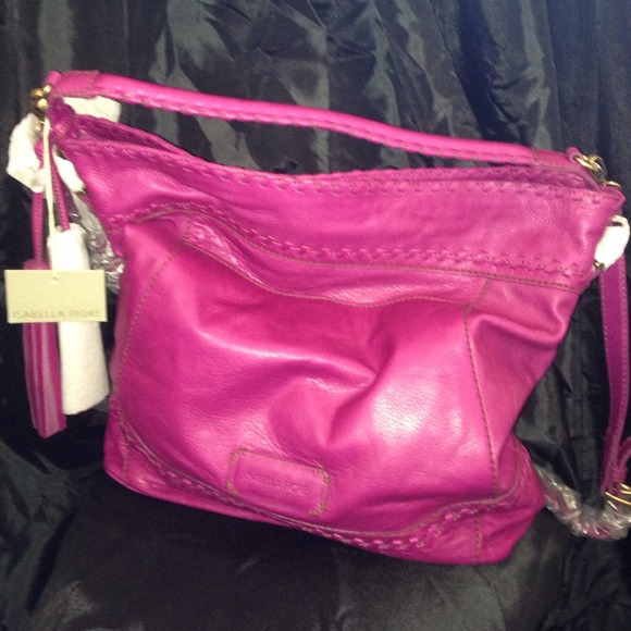 ISABELLA FIORE PURSE LARGE HOBO LEATHER CROSSBODY - Picture 1 of 3