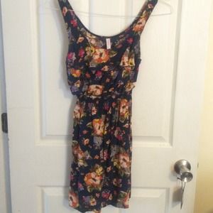 Navy floral dress