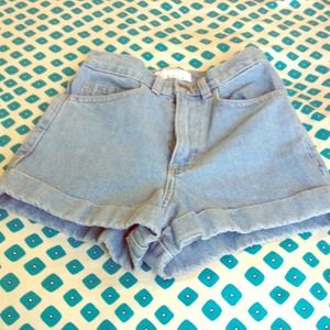 High waisted American Apparel jean shorts!