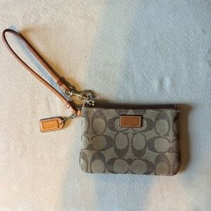 Authentic Signature Coach Wristlet