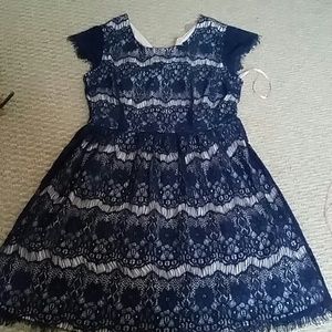 Blue lace dress