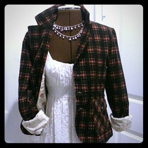 DELIA'S, Plaid Cordary Blazer