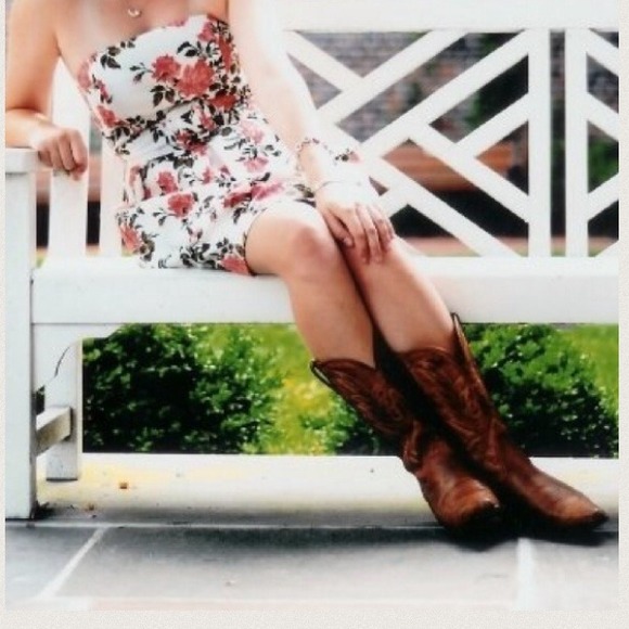 SALE 🇺🇸 Floral strapless a-line mini dress