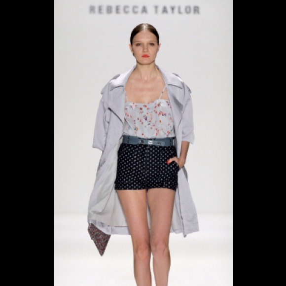 🎉Host Pick!🎉Rebecca Taylor silver trench coat - Picture 1 of 3