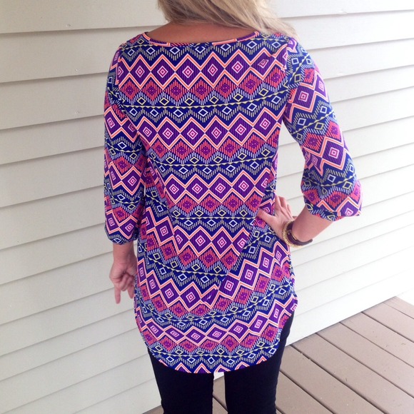 Aztec diamond printed top by Karlie Clothes! - Picture 2 of 3