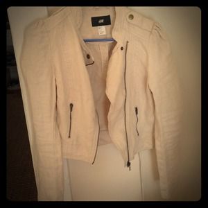 H&m linen moto jacket