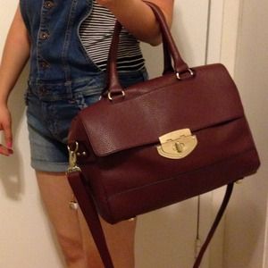 🎉MUST GO!! Dark Red Satchel with Crossbody