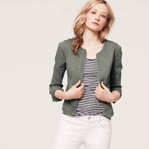 LOFT Jackets & Blazers - Loft Gray Open Denim Jacket