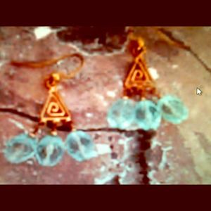 Crystal blue earrings