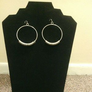 Silver hoop earrings