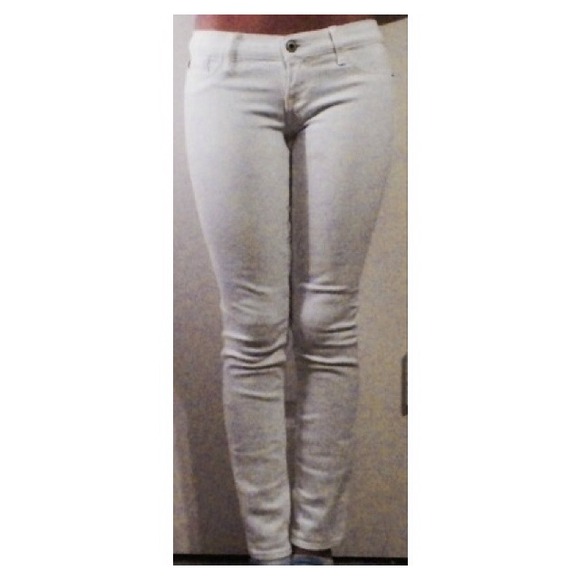 Abercrombie Kids white skinny jeans
