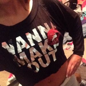 🔵Black long sleeve crop top