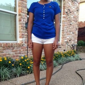 😊💙ROYAL BLUE A&F BUTTON UP T SHIRT😊💙