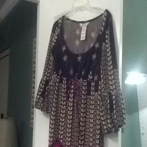 Brown dress with cinched waist