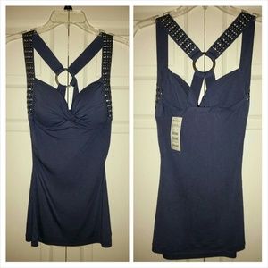 BRAND NEW Bebe tank top with beaded accents