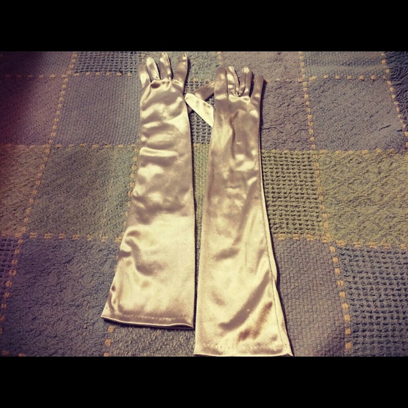 SIlver Long Elbow Gloves BRAND NEW SALE