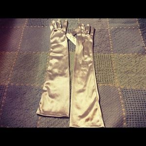 SIlver Long Elbow Gloves BRAND NEW SALE