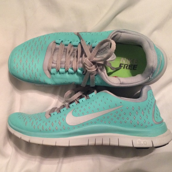 Teal Nike Free Runs 3.0