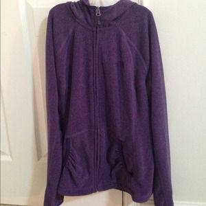North face fleece zip up hoodie jacket purple