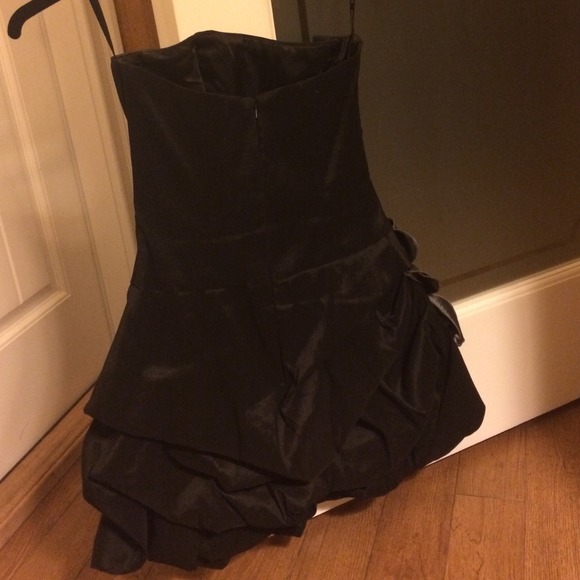 Strapless Black and Gray Jessica McClintock Dress - Picture 2 of 3