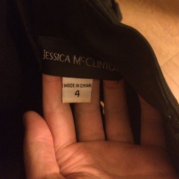 Strapless Black and Gray Jessica McClintock Dress - Picture 3 of 3