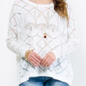 Loose flowy white sweater