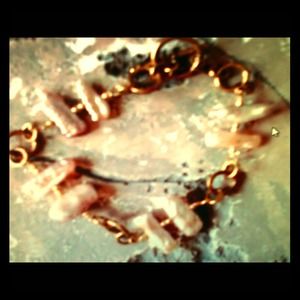 Pearl and chain bracelet