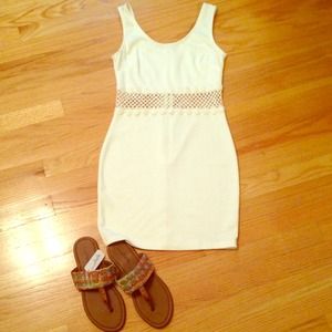 "Must-have" white peep-dress