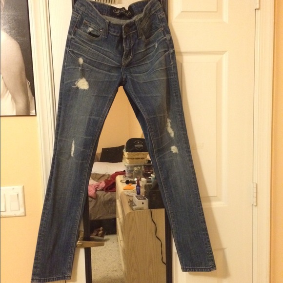 Low rise jeans, worn once, very lightly used.