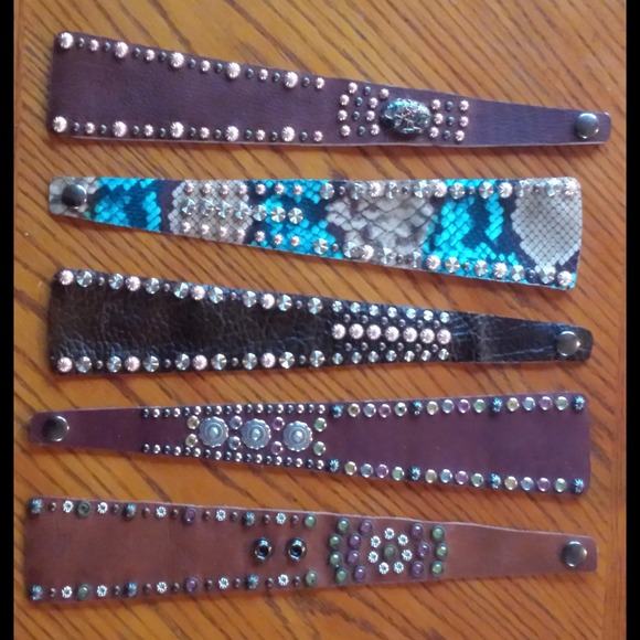 "LEATHER" CUSTOM BRACELETS & WATCHES! - Picture 1 of 1