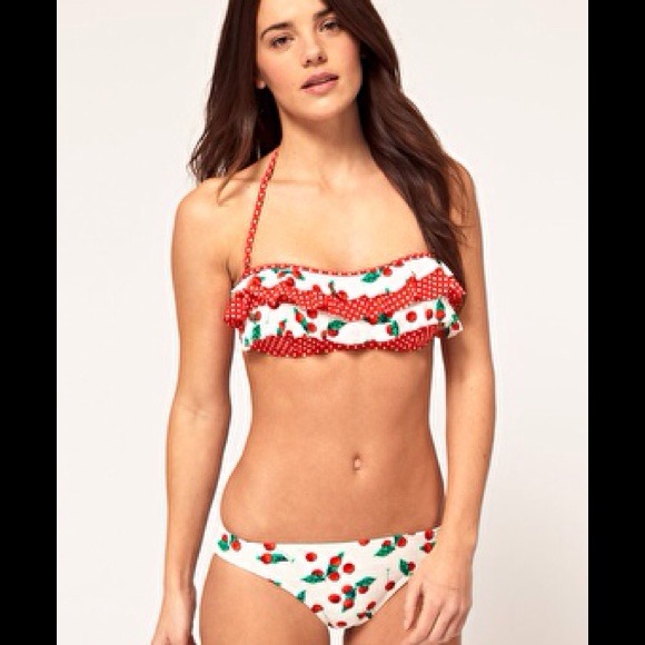 Juicy Couture Ruffle bandeau bikini