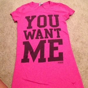 Pink, Victoria secret shirt.
