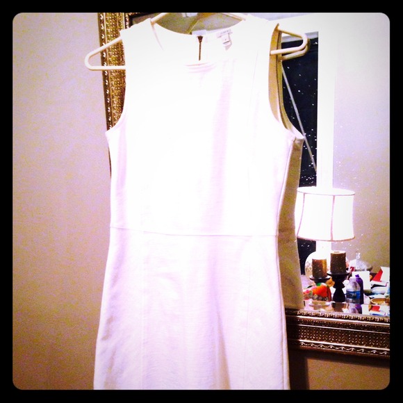 JCrew white ponte knit tank dress