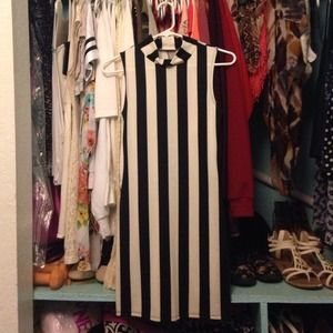 Stripped form fitted dress