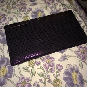Black and metallic purple wristlet/wallet